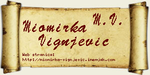 Miomirka Vignjević vizit kartica